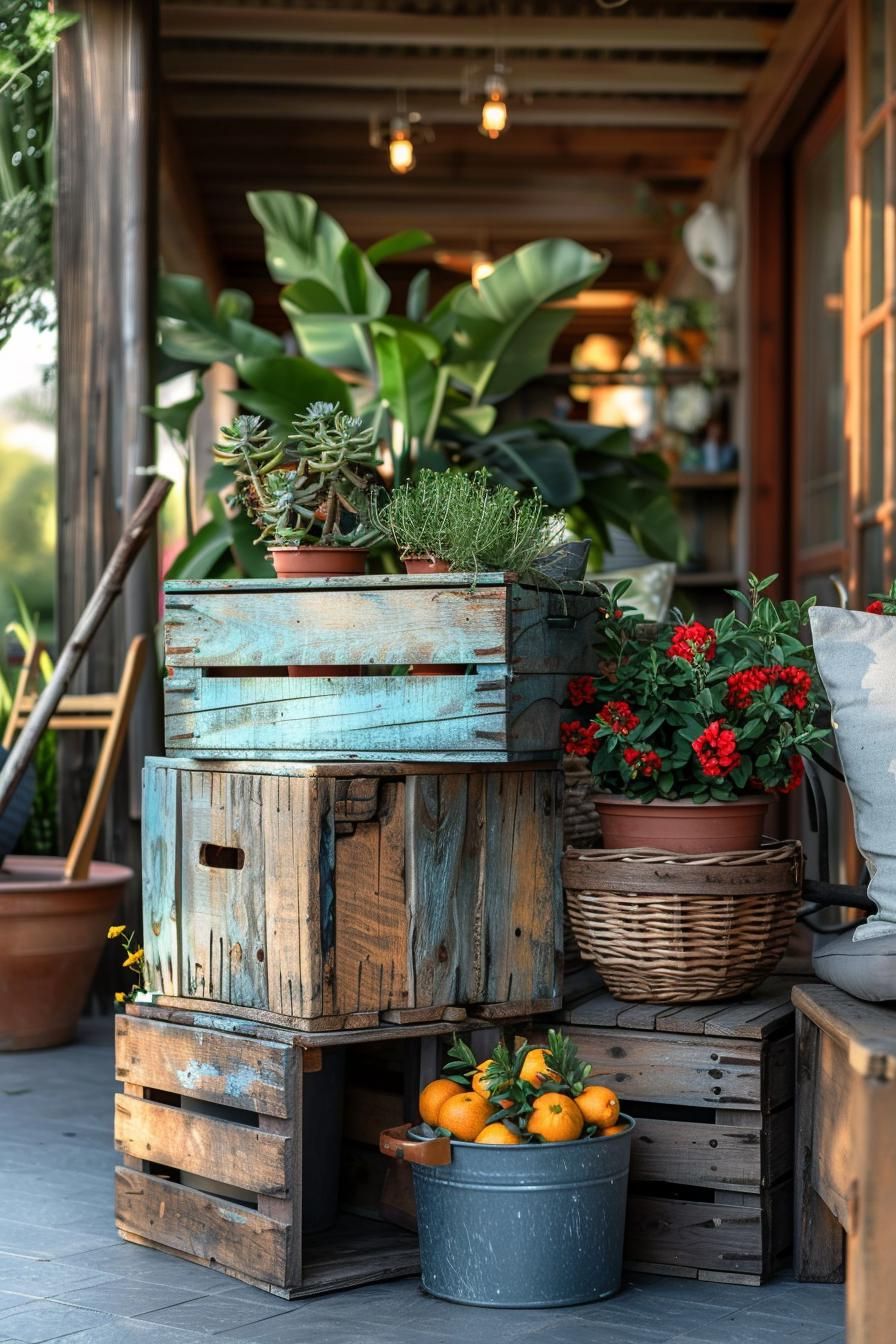 15 Gorgeous Budget-Friendly Back Patio Ideas 7 2. Creative Outdoor Storage Solutions-2
