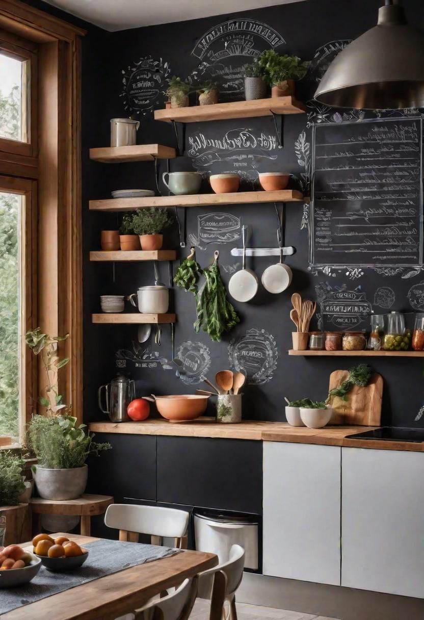 39 Clever Small Kitchen Ideas: Maximize Your Space with Stylish and Functional Designs 39 30. Chalkboard Wall Menu and Decor-0