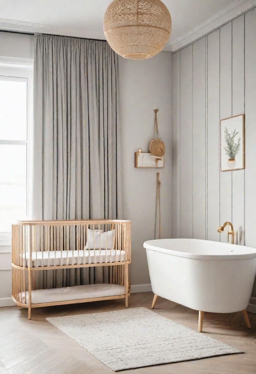 37 Sleek Minimalist Nursery Ideas: Modern, Serene Designs 27 23. Compact Baby Bathtub Solution-0