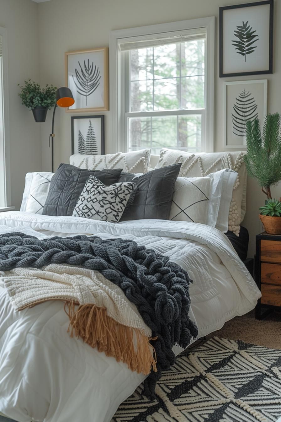 12. Sleek Monochrome Dorm Decor-0