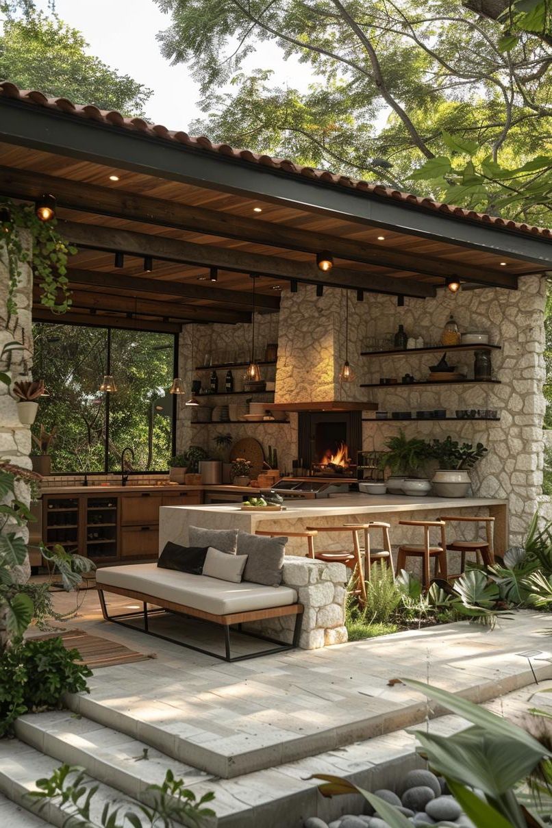 21 Stunning Outdoor Kitchen Patio Ideas (NEW) 48 18. Nordic Style Outdoor Kitchen Design-0