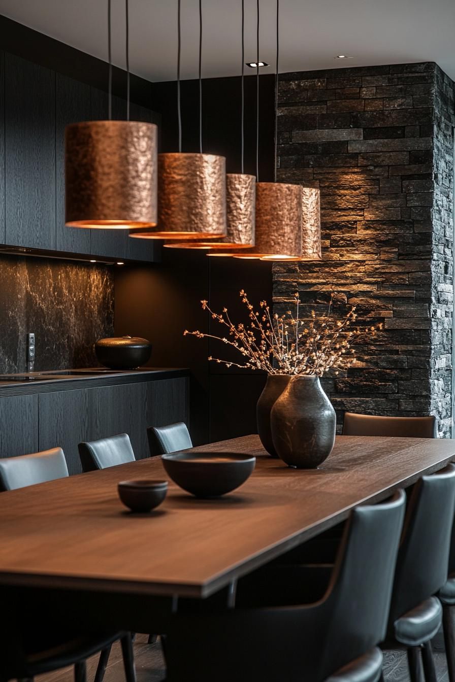 23 Stunning Mid-Century Modern Dining Tables You’ll Adore 59 22. Modern Lighting for Dining Ambiance-0