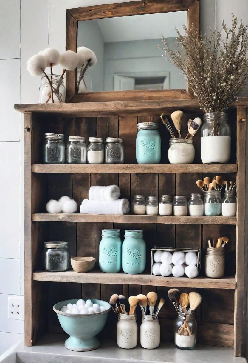 23. Chalk-Painted Mason Jar Set-0