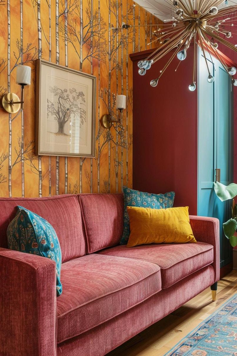 21 Cozy Mid-Century Modern Living Room Ideas 31 10. Retro Lounge Corner Decor-1
