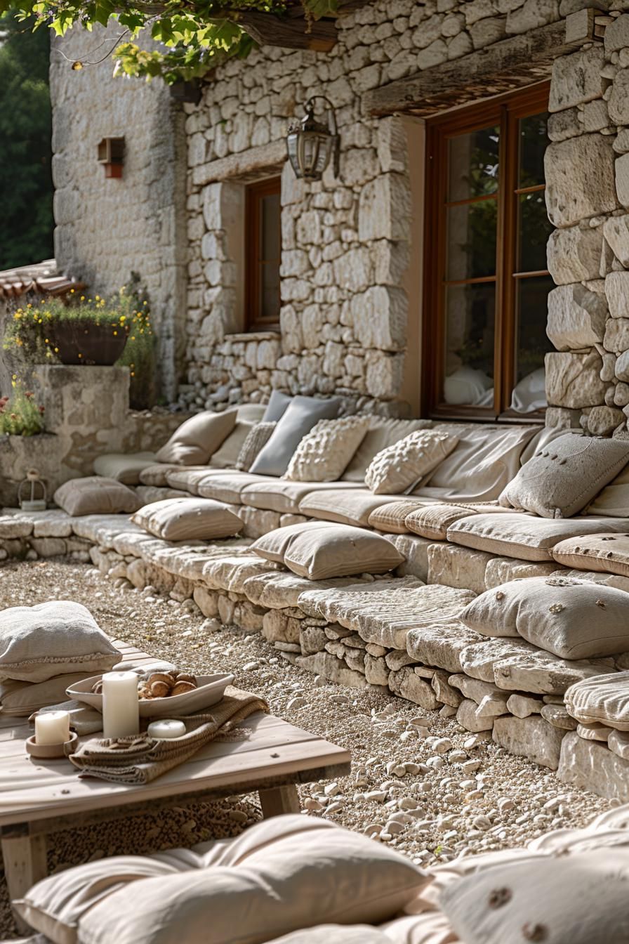 18 Gorgeous Gravel Patio Ideas For Your Backyard Makeover 31 11. Cozy Sunken Lounge with Gravel-2