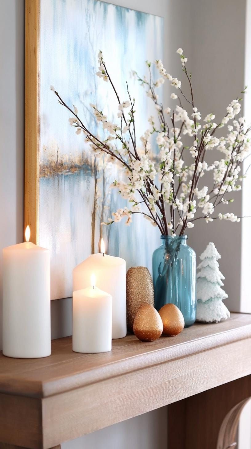 19 Best Winter Mantle Decor Ideas To Cozy Up Your Home In 2025 20 8. Seasonal Palette Shift: Mantle Decor-0