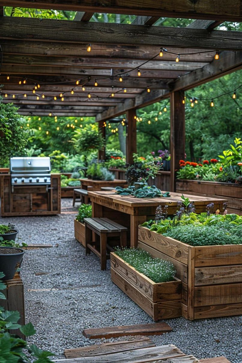 18 Gorgeous Gravel Patio Ideas For Your Backyard Makeover 22 8. Herb Garden on Gravel Patio-0