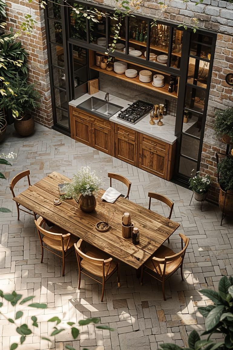19 Unique Concrete Patio Ideas You Must See (New) 8 3. Chic Herringbone Concrete Patio Design-2