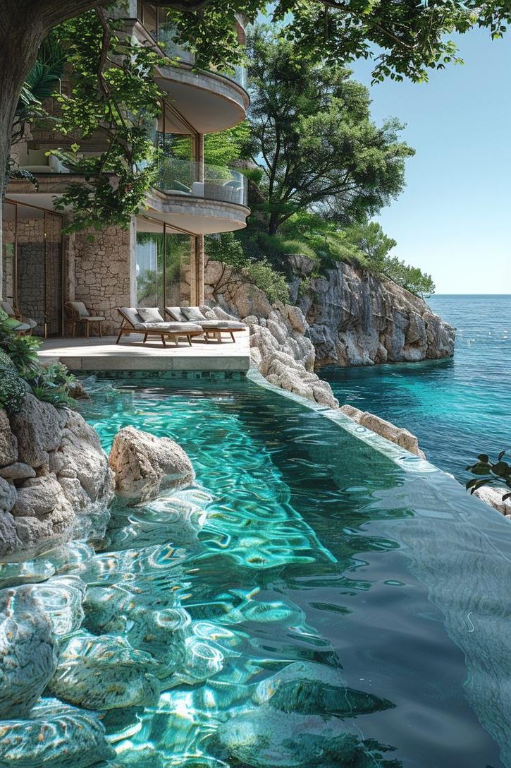 19 Unique Pool Design Ideas for Your Dream Backyard 4 1. Seamless Infinity Pool Design-1