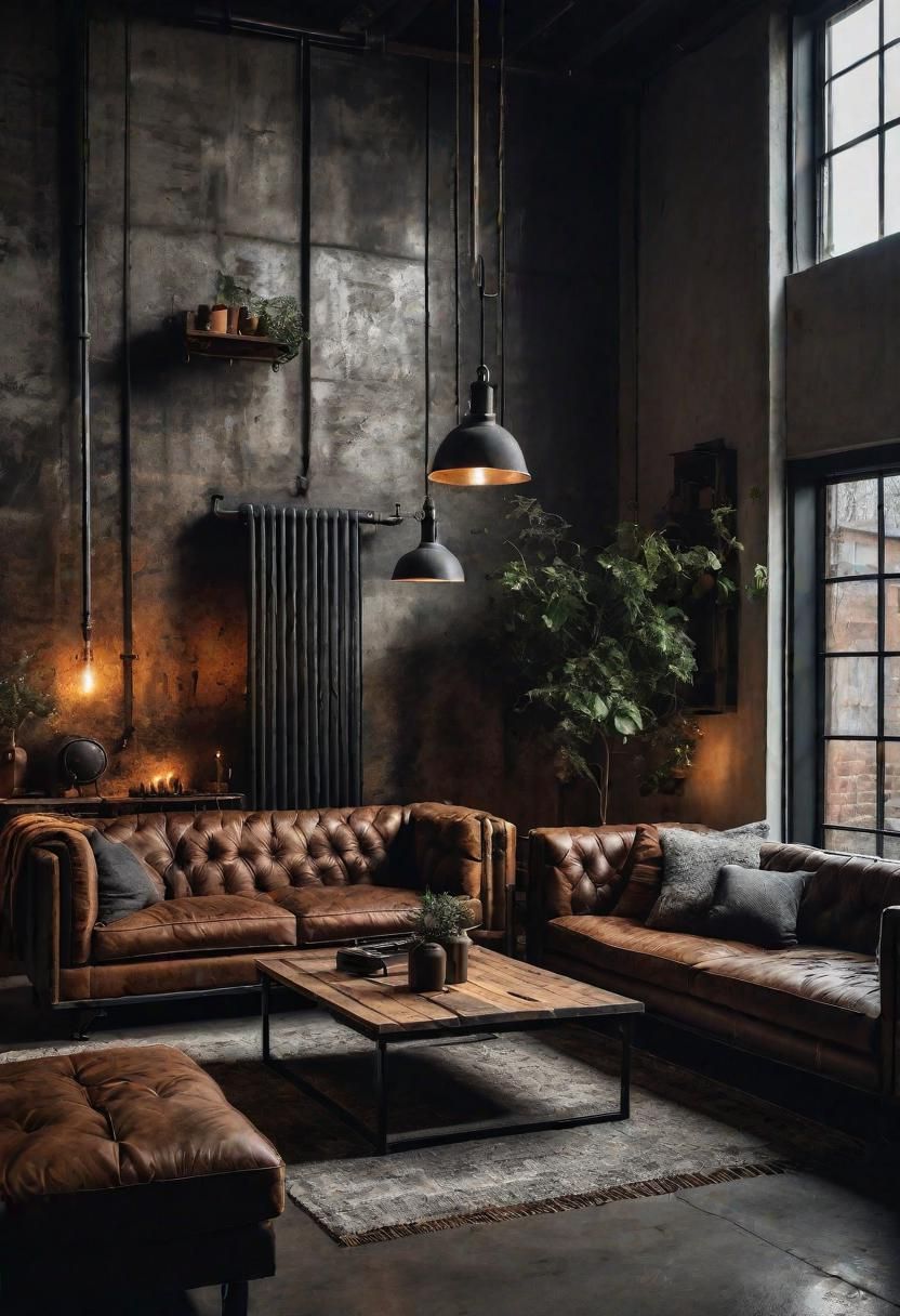 26. Rustic Industrial Living Room Trends-0