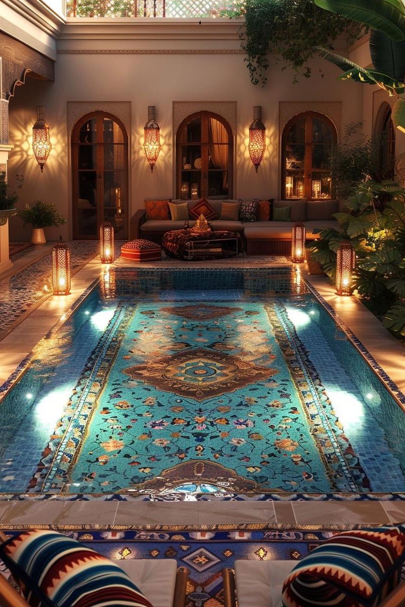14 Trendy Pool Deck Decor Ideas You’ll Adore 16 6. Exotic Poolside Oasis Inspiration-0
