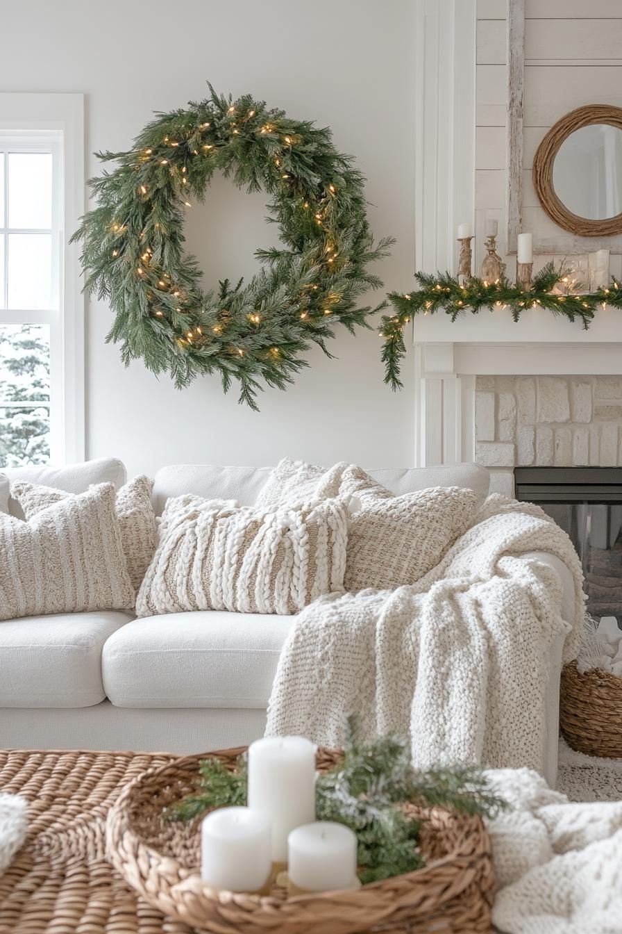 10. Festive Living Room Wreath Ideas-0