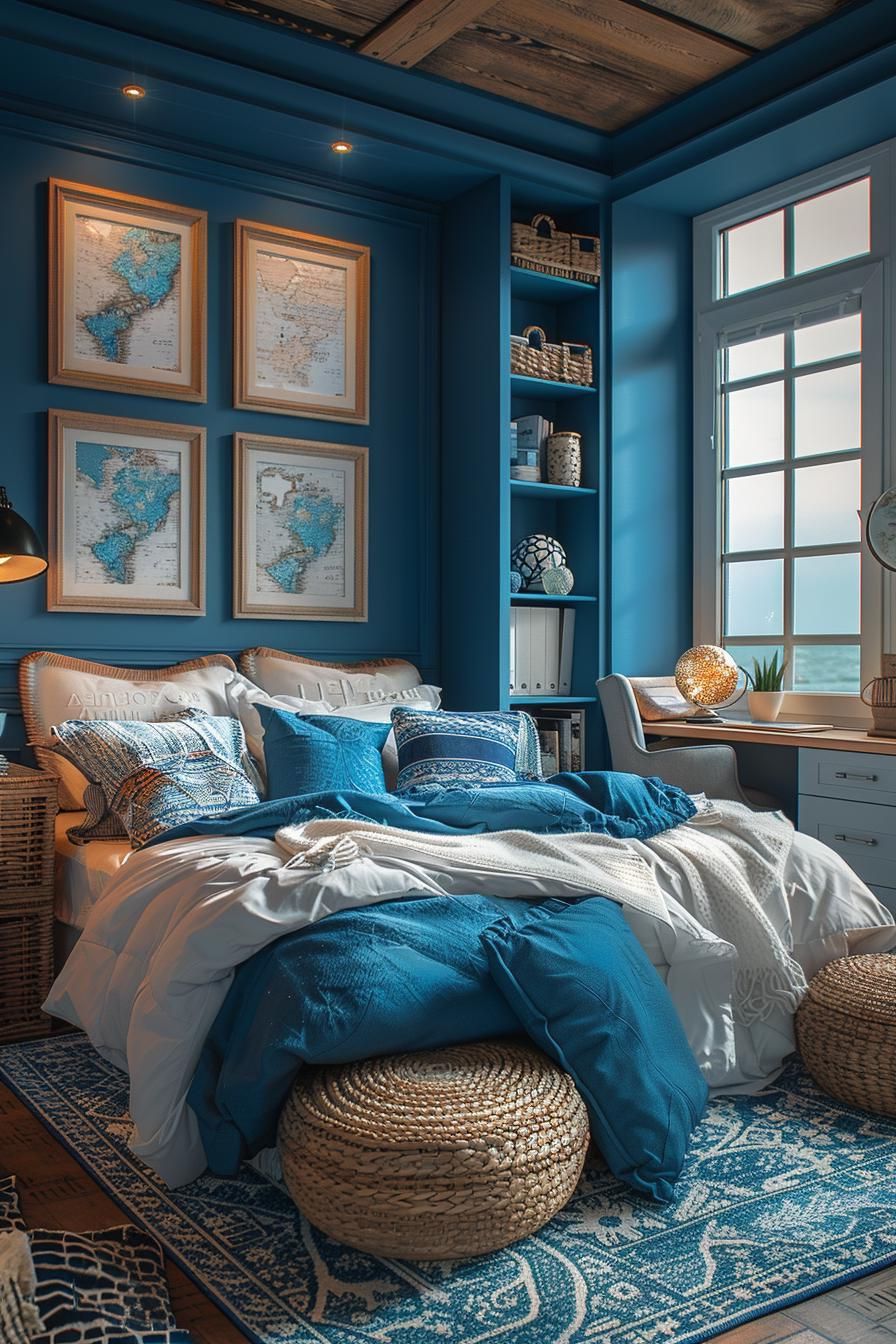 14. Coastal Dorm Room Decor Ideas-1