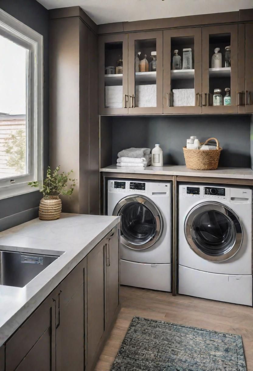 20 Innovative Laundry Room Cabinet Ideas: Stylish Storage Solutions 18 13. Niche for laundry room supplies-0