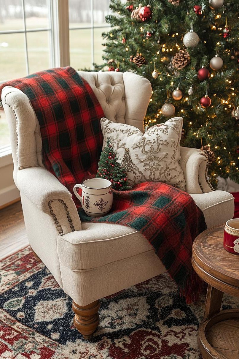 5. Festive Armchair Throw Decoration-1