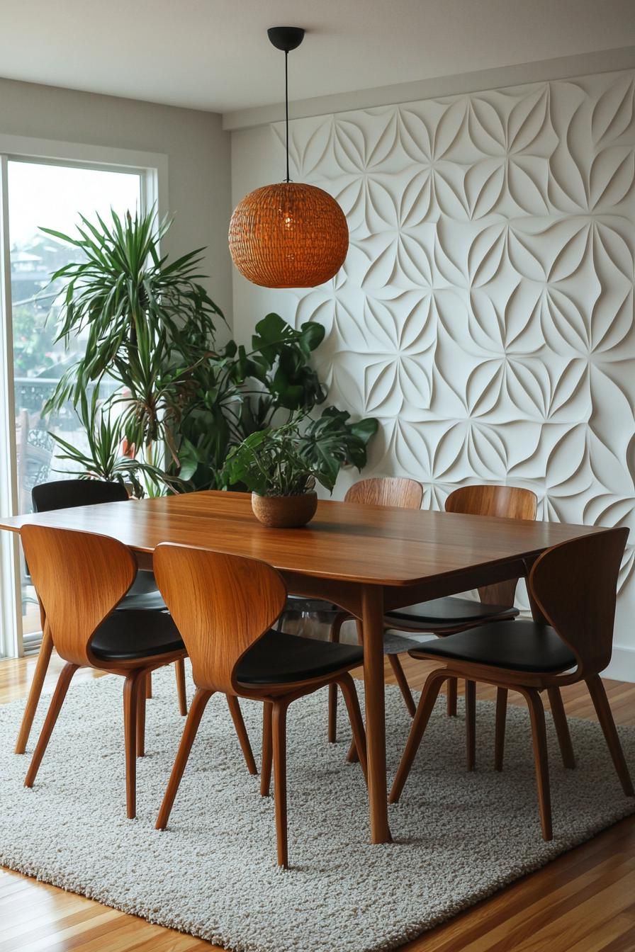 23 Stunning Mid-Century Modern Dining Tables You’ll Adore 63 23. Elevate Dining Spaces with Texture-2