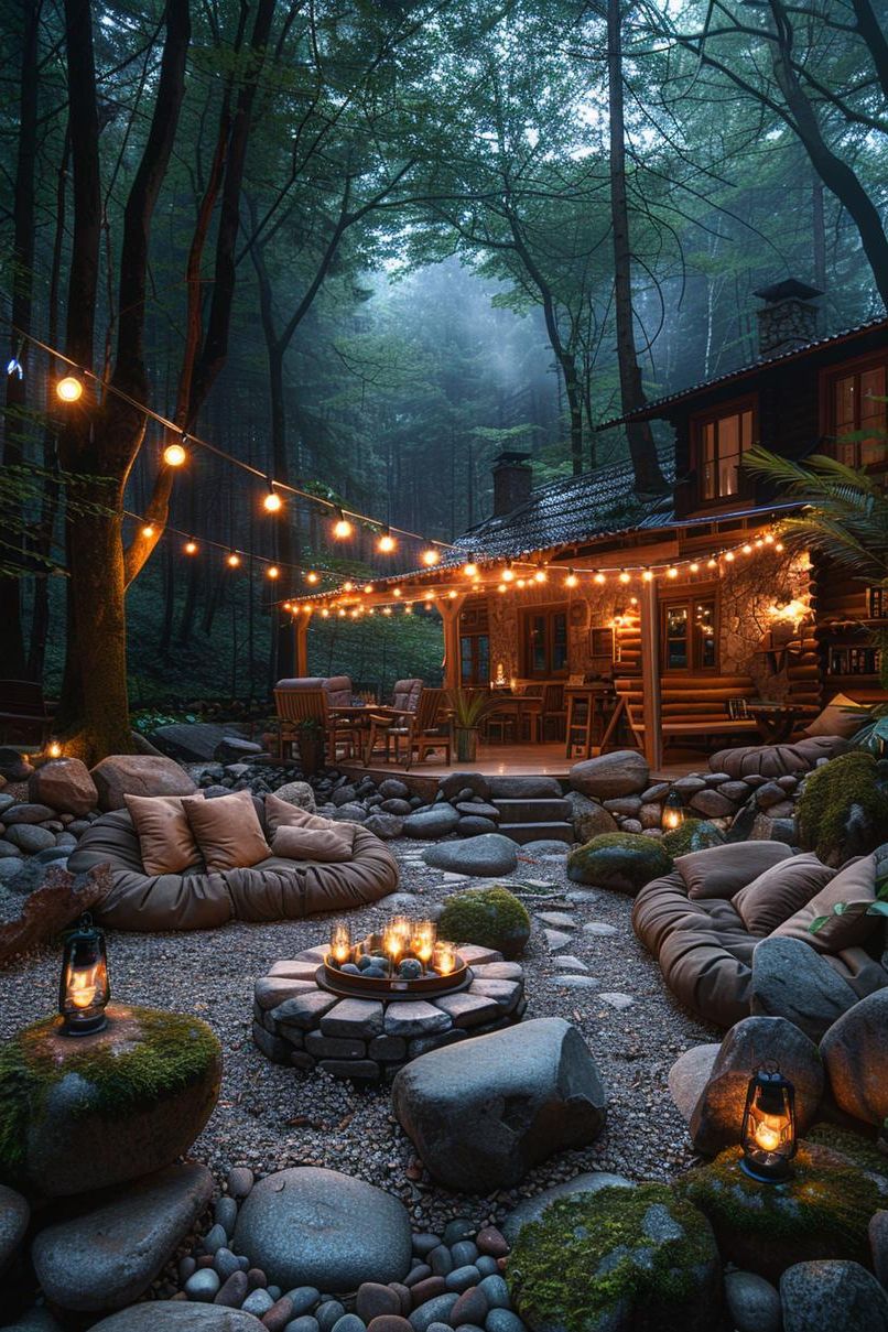 18 Gorgeous Gravel Patio Ideas For Your Backyard Makeover 25 9. Enchanting Gravel Fairyland Glow-0