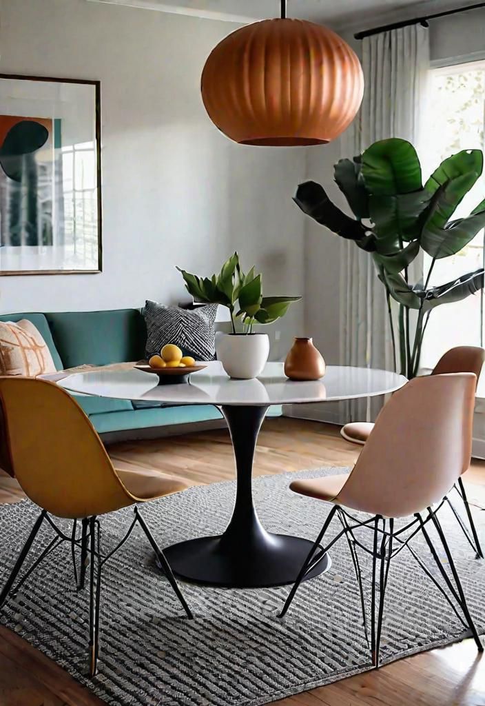 27 Beautiful Mid Century Modern Living Rooms 23 18. Plastic Dining Chairs-0