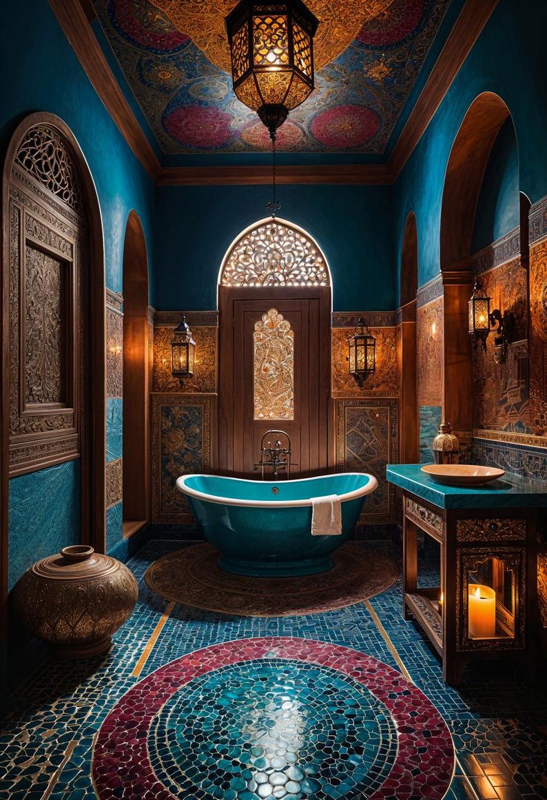 23 Dream Bathrooms to Inspire Your Creative Genius 12 6. Moroccan Spa Sanctuary Oasis-2