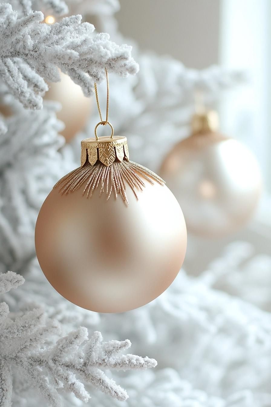20 Chic Neutral Christmas Decor Ideas You’ll Love 23 8. Elegant Holiday Ornaments Selection-1