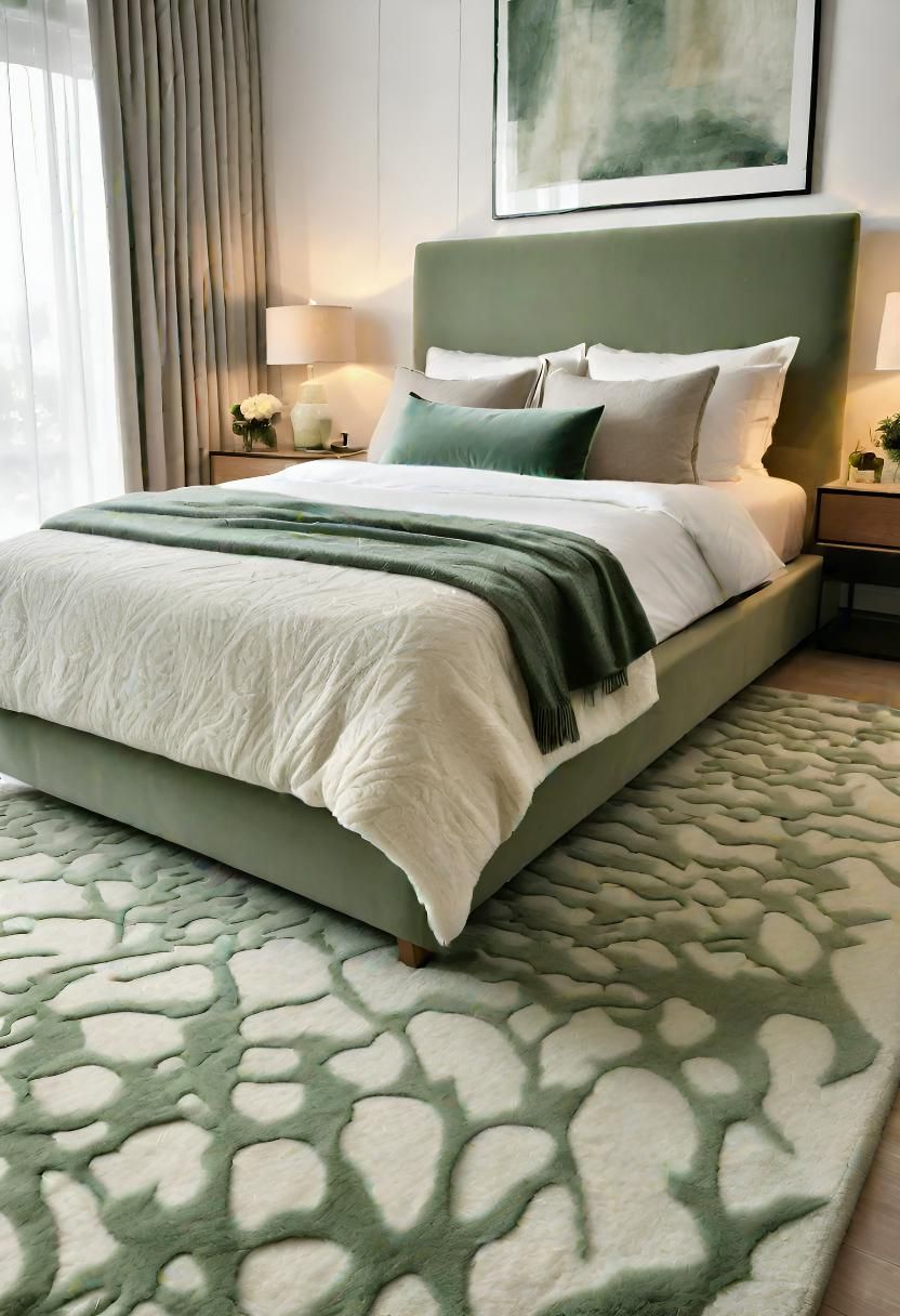 22. Sage Green Abstract Wool Rug-0