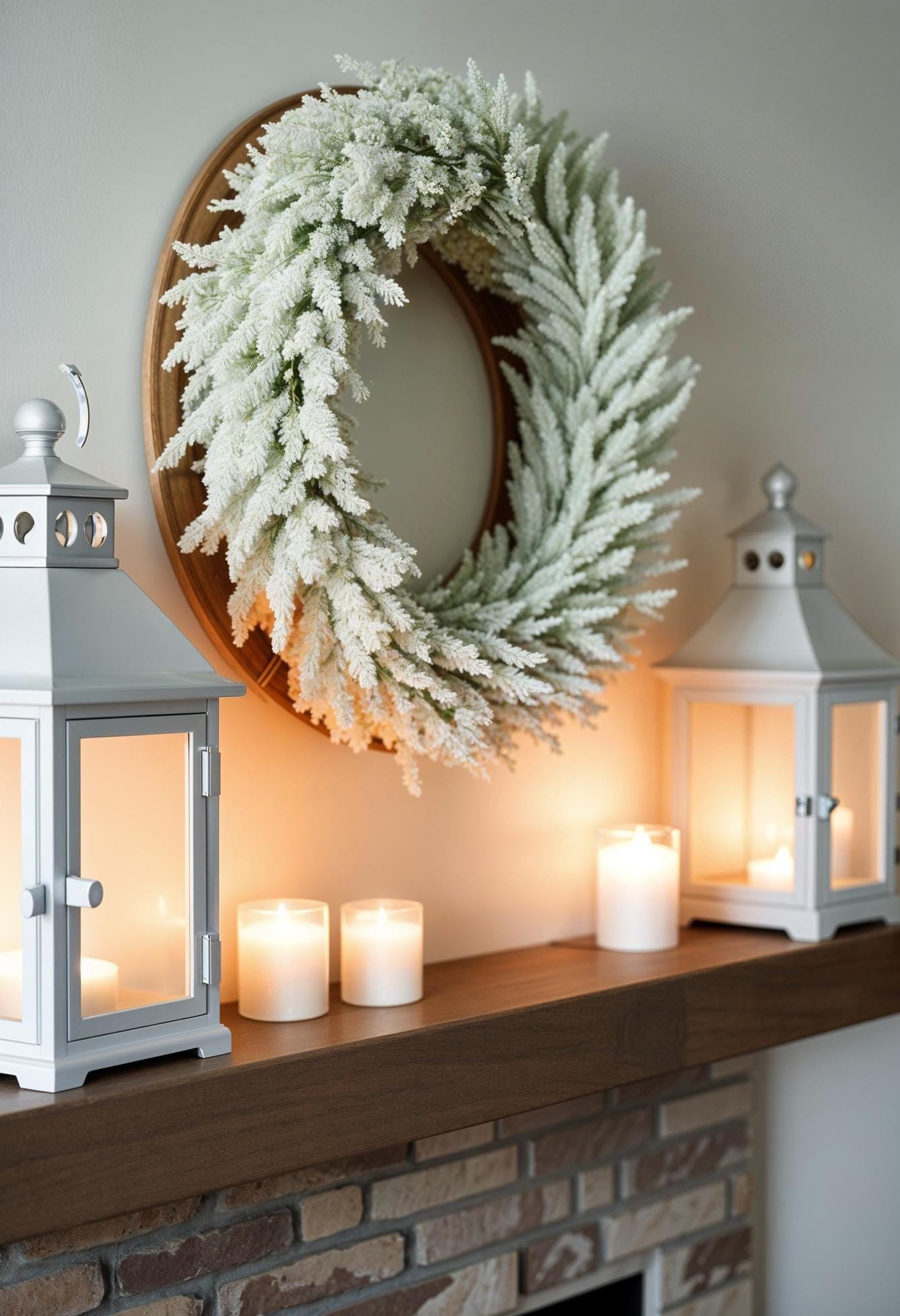 21 Magical Christmas Decor Inspiration for a Cozy Home 5 1. Farmhouse Christmas Mantel Decor Ideas-2