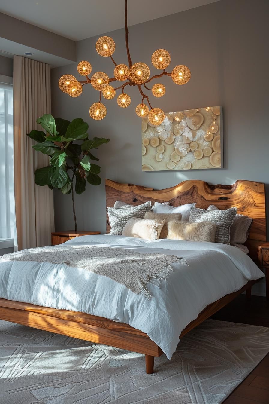 15 Aesthetic Coastal Bedroom Ideas For A Dreamy Retreat 4 1. Seaside Driftwood Headboard Styling-1