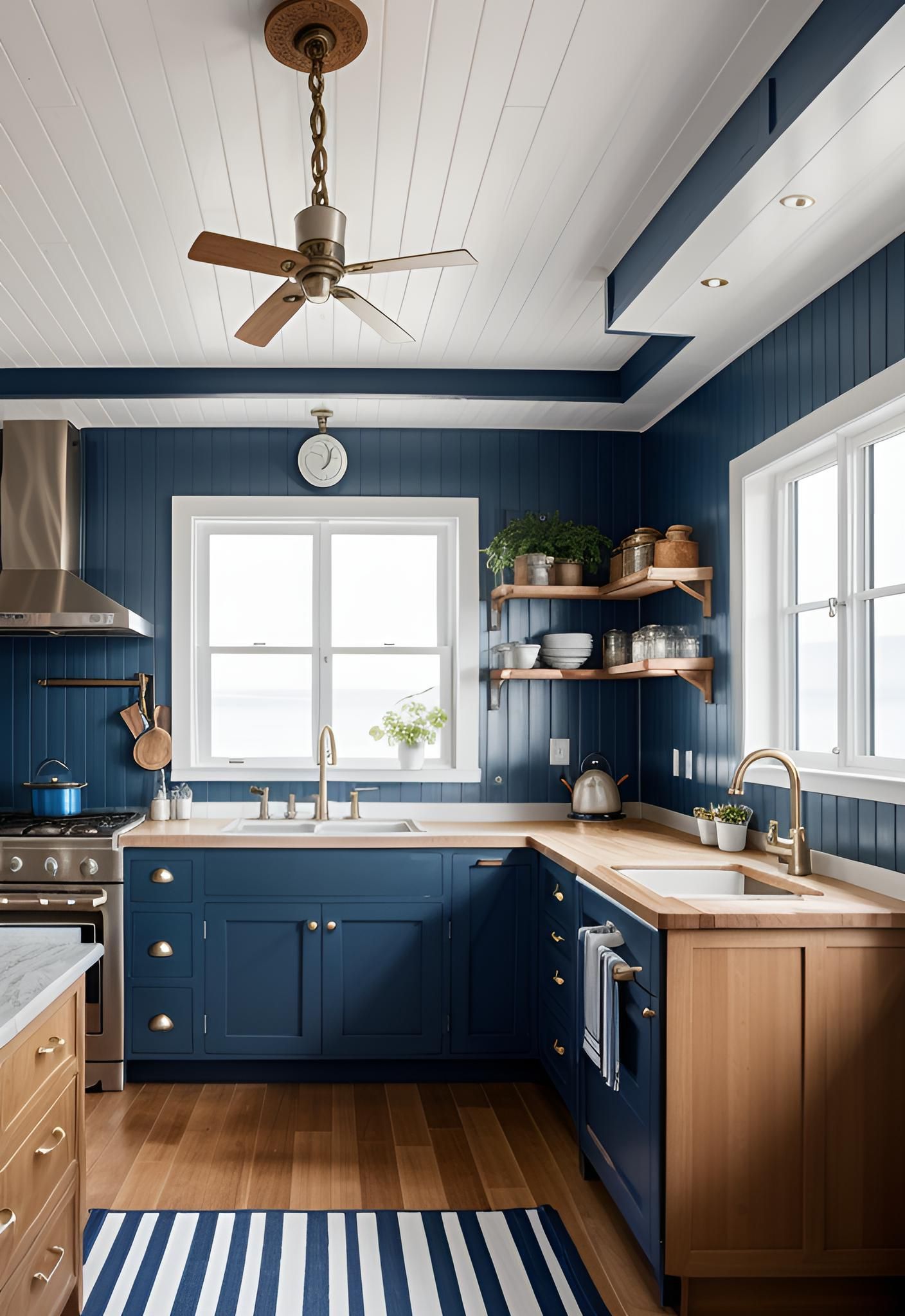 45 Timeless Kitchen Design Ideas for Everlasting Style 39 33. Nautical Kitchen Design Ideas-0