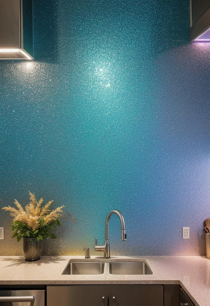 35 Stunning Kitchen Backsplash Ideas: Creative and Eye-Catching Designs 25 16. Holographic Tile Trends-0