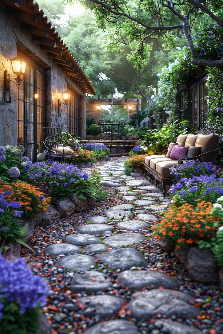25 Stunning Small Garden Layout Ideas 15 7. Charming Rustic Garden Design-0