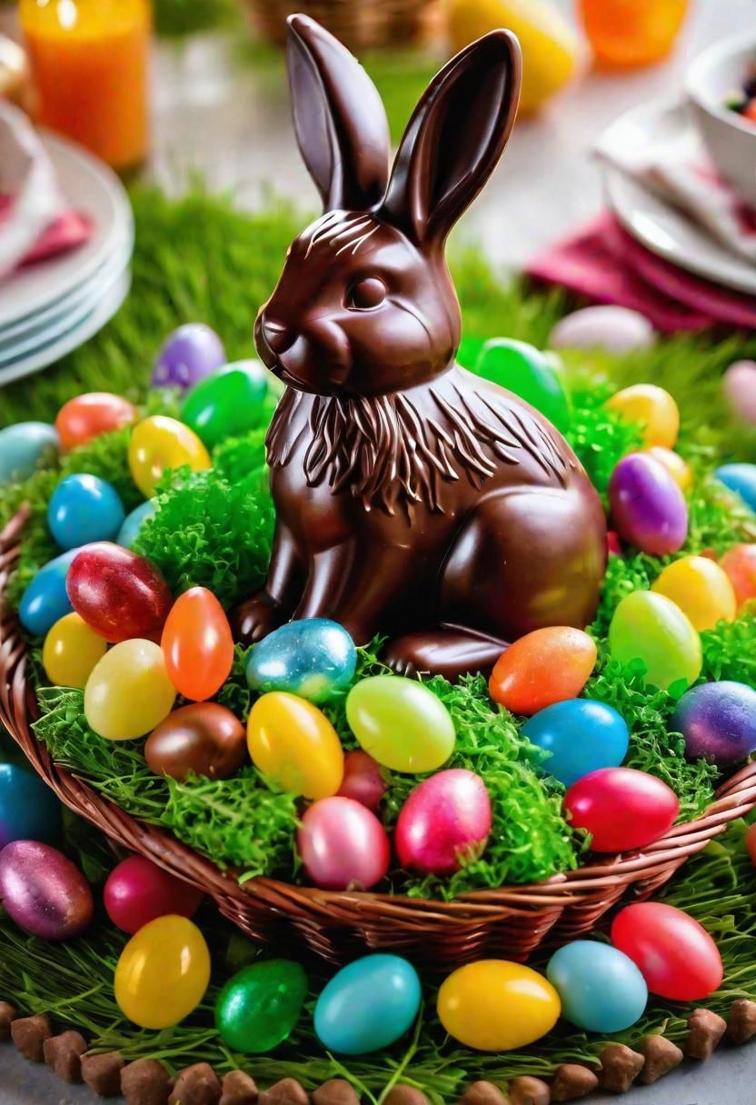 26. Chocolate Bunny DIY Centerpiece-0