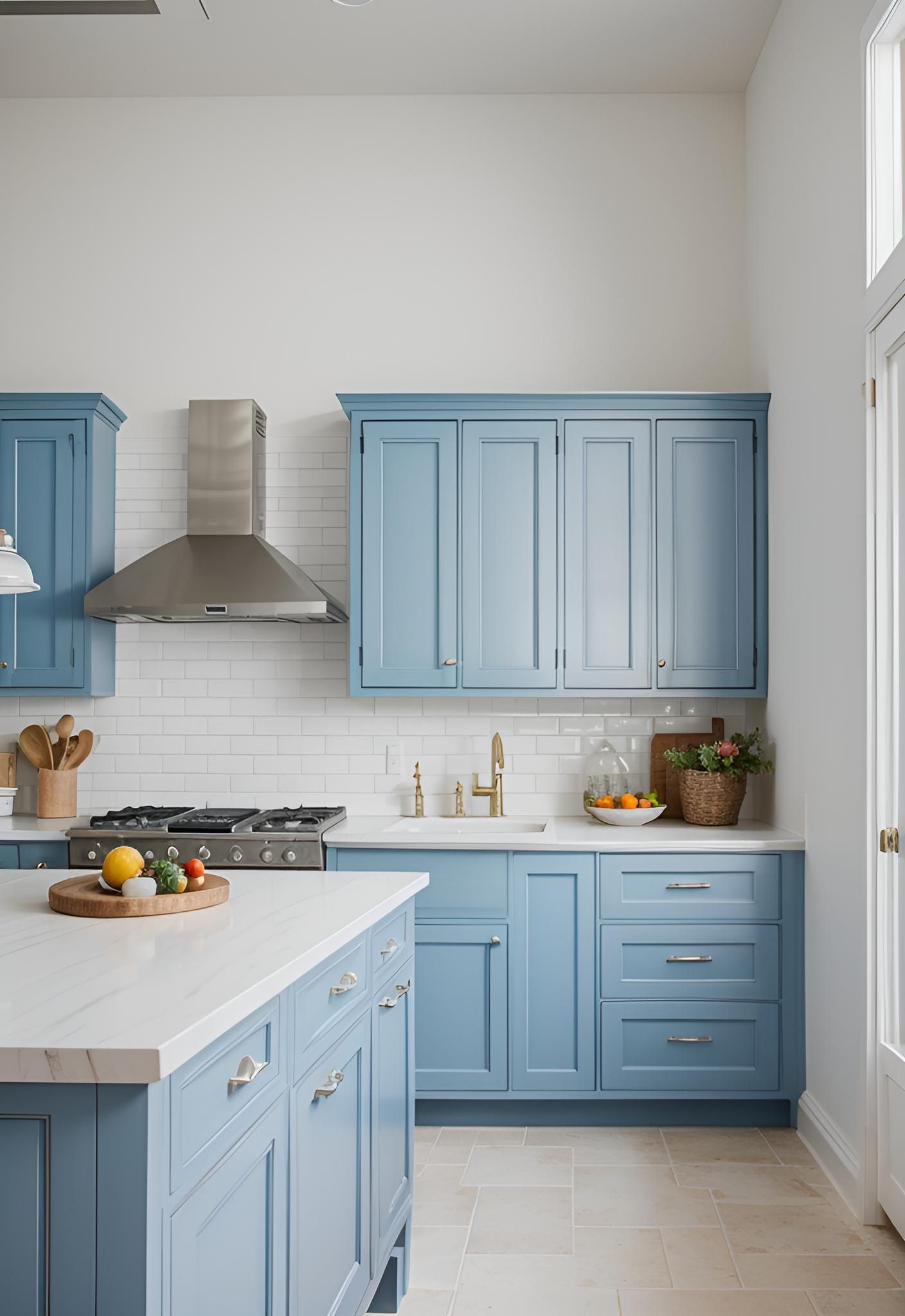 21. Chic Capri Blue Kitchen Design-0