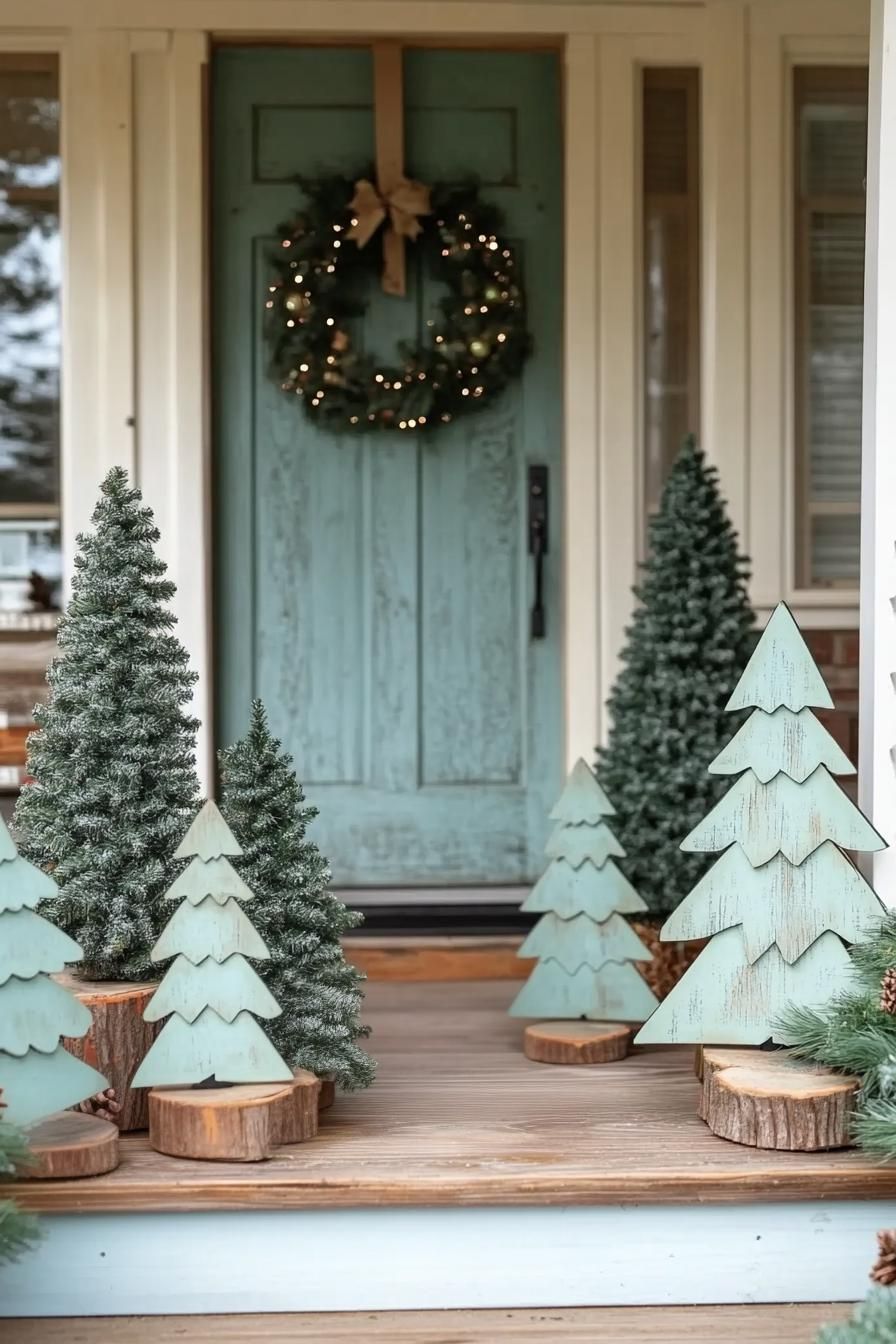 16 Unique Front Porch Christmas Decor Ideas for Holiday Season 44 16. Farmhouse-Inspired Front Porch Christmas Decor DIY-0