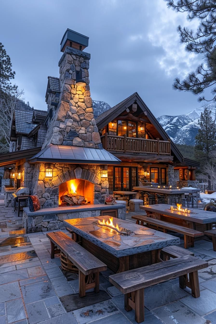 21 Stunning Outdoor Kitchen Patio Ideas (NEW) 30 11. Rustic Mountain Kitchen Retreat-1