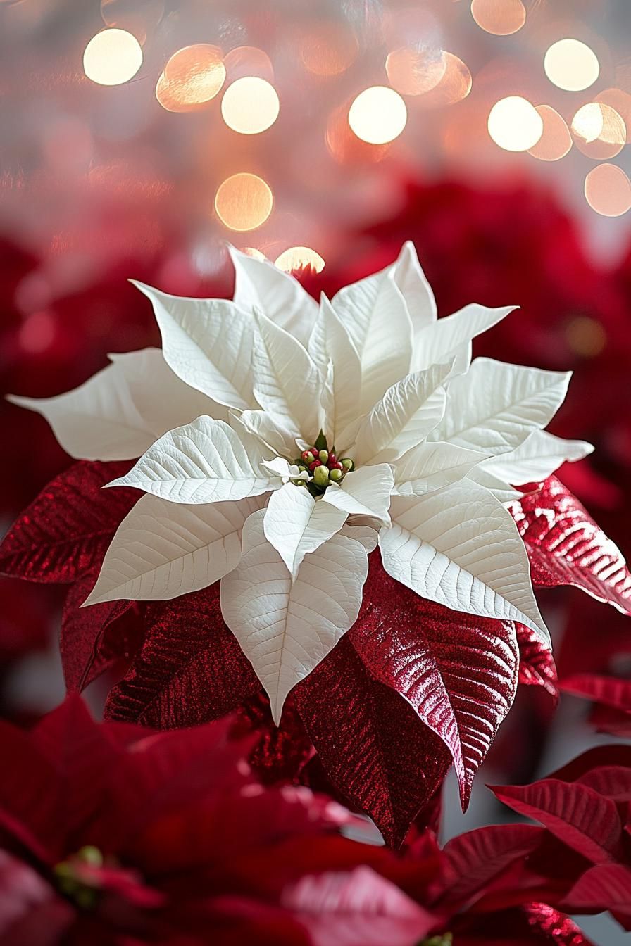 12. Ruby-Wrapped Poinsettias for Christmas-0