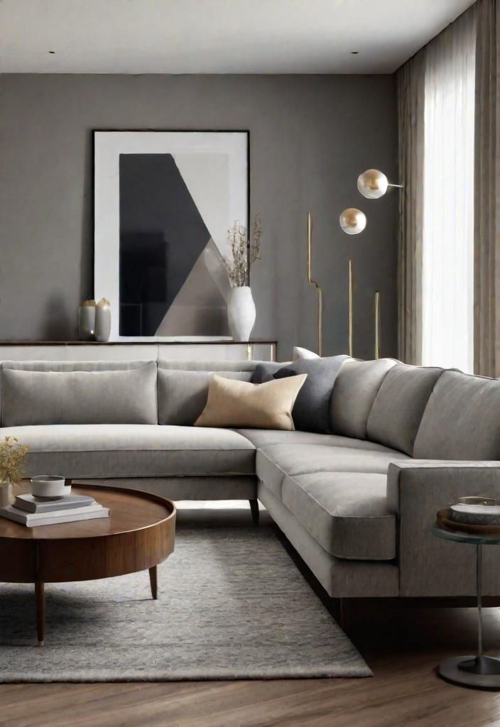27 Beautiful Mid Century Modern Living Rooms 3 1. Minimalist Sectional Sofa-0