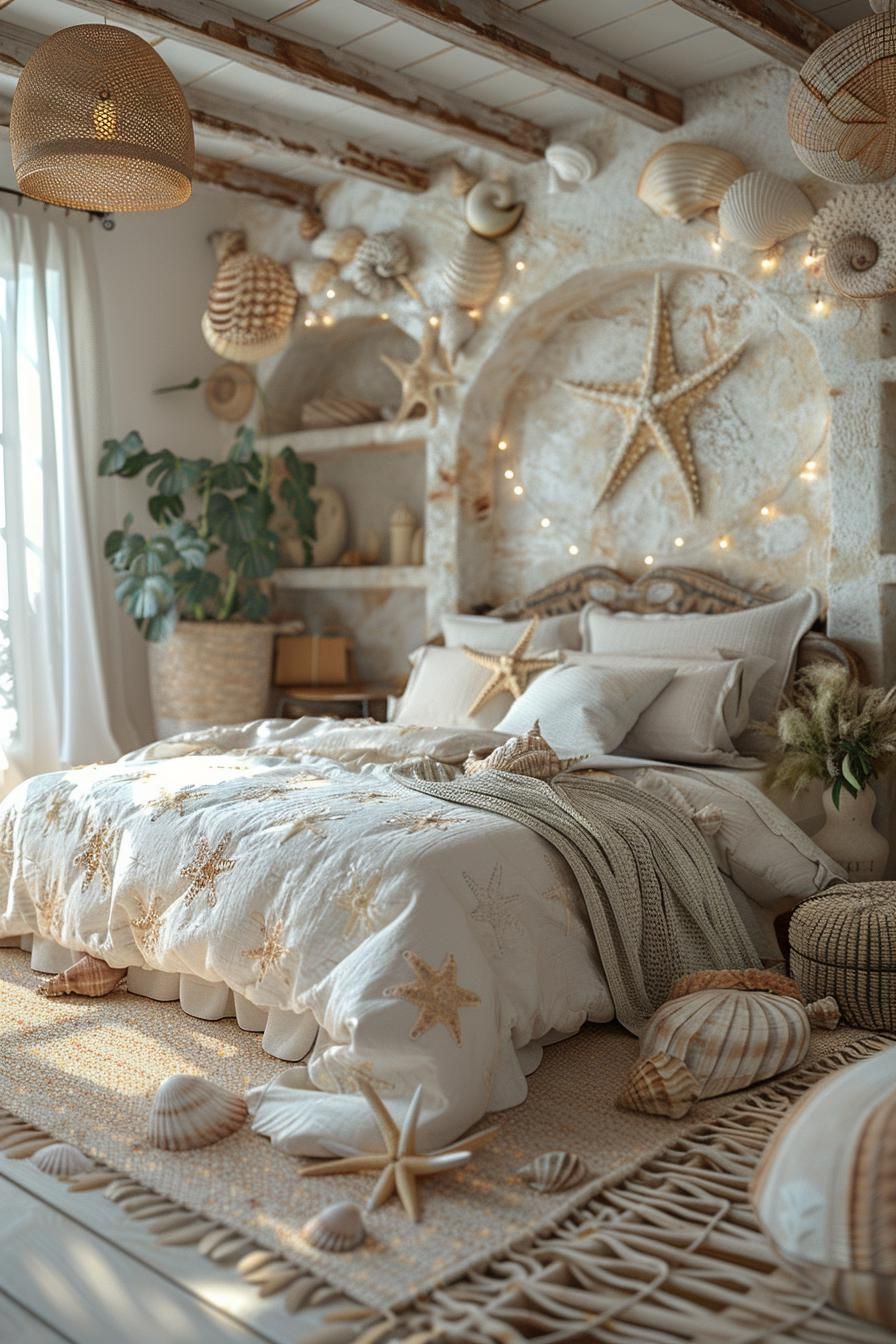 15 Aesthetic Coastal Bedroom Ideas For A Dreamy Retreat 24 11. Coastal Chandelier Delights-0
