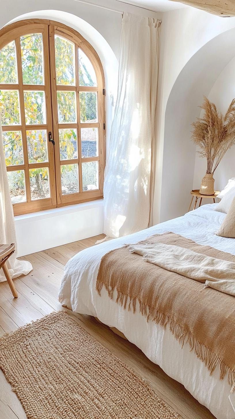 23. Arched Windows Styled with Draped Fabrics-1
