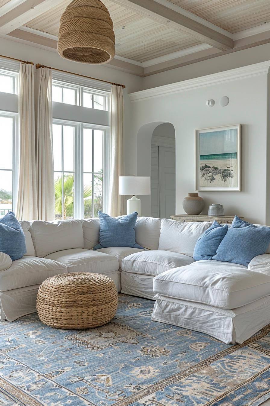 15 Aesthetic Modern Coastal Living Room Ideas 10 3. Serene Coastal Color Scheme Tips-2