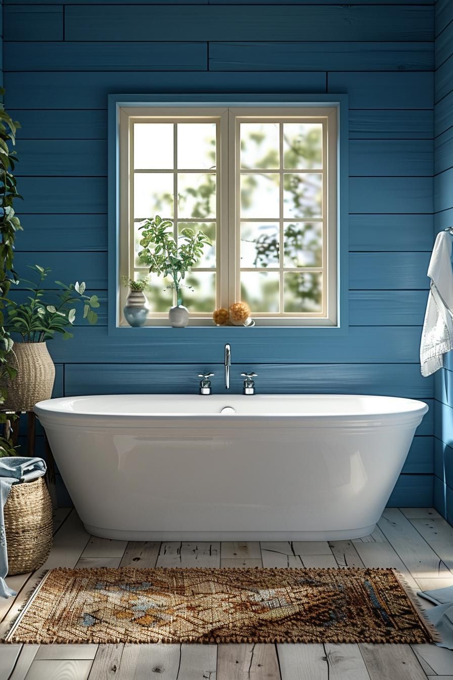 4. Vivid Shiplap Bathroom Inspiration-0