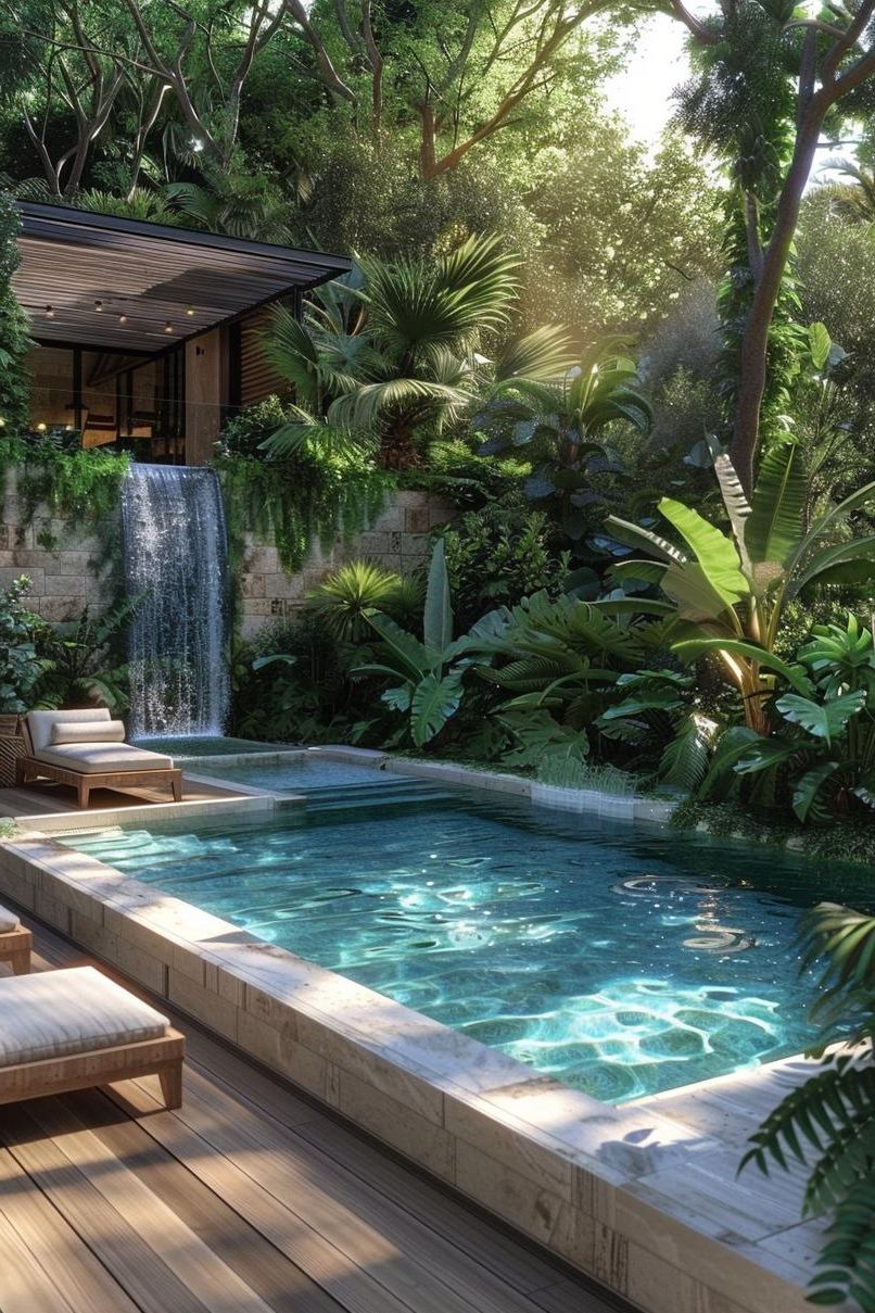 14 Trendy Pool Deck Decor Ideas You’ll Adore 40 14. Exotic Oasis Pool Atmosphere-2