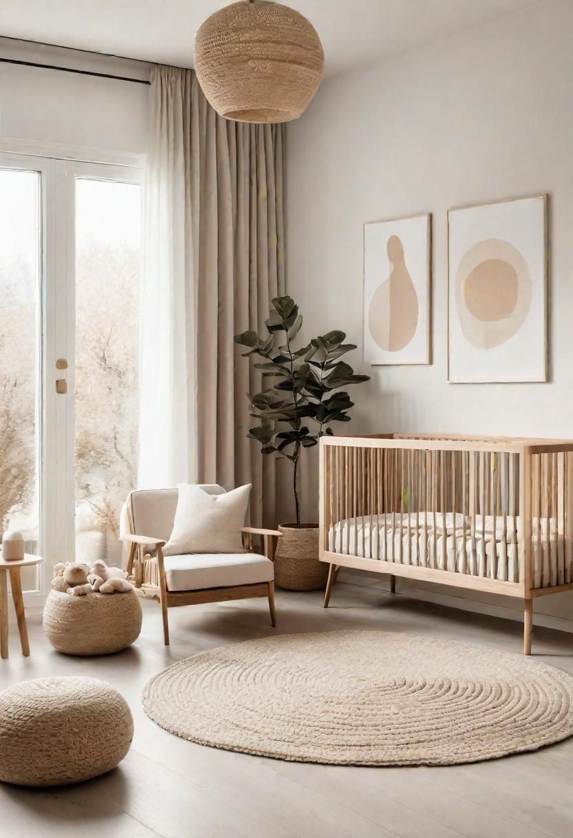 37 Sleek Minimalist Nursery Ideas: Modern, Serene Designs 3 1. Scandi Neutral Tones Nursery-0