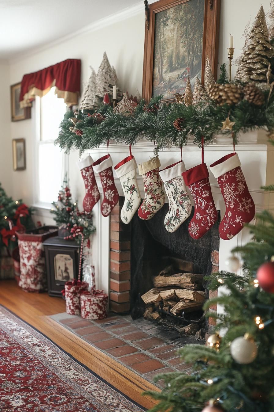 18. Festive Mantel Bunting Decor-2