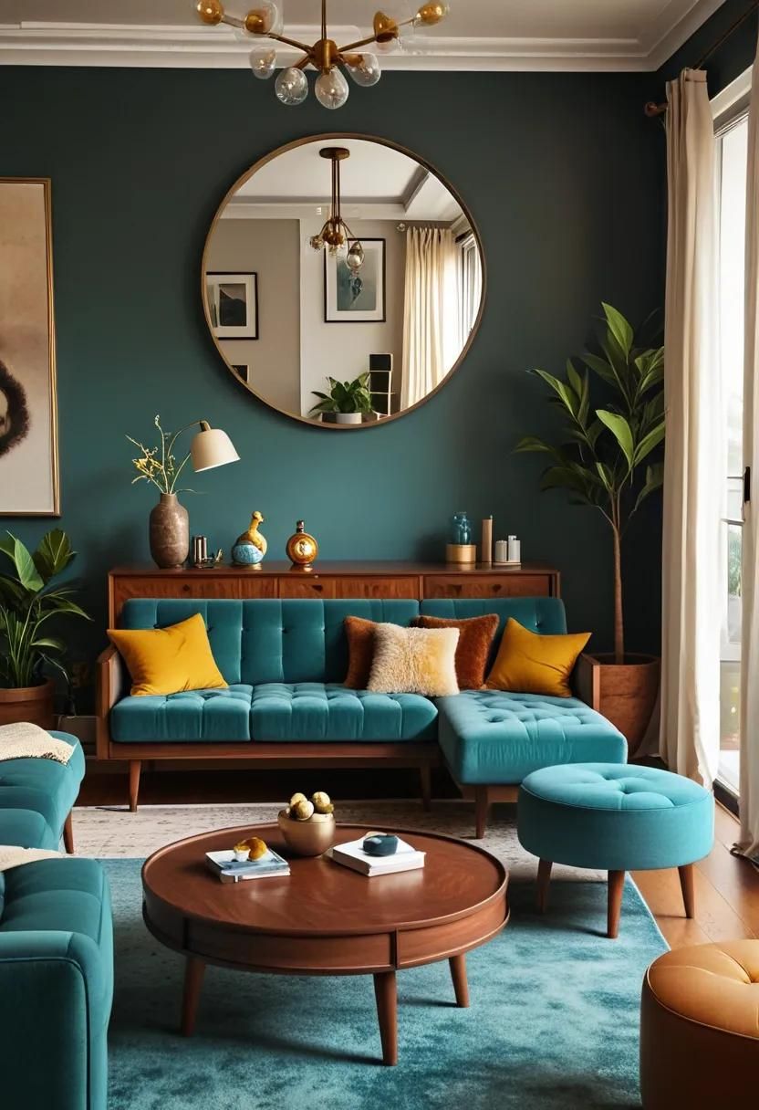 21 Cozy Mid-Century Modern Living Room Ideas 23 7. Vintage Cozy Living Room Design-2