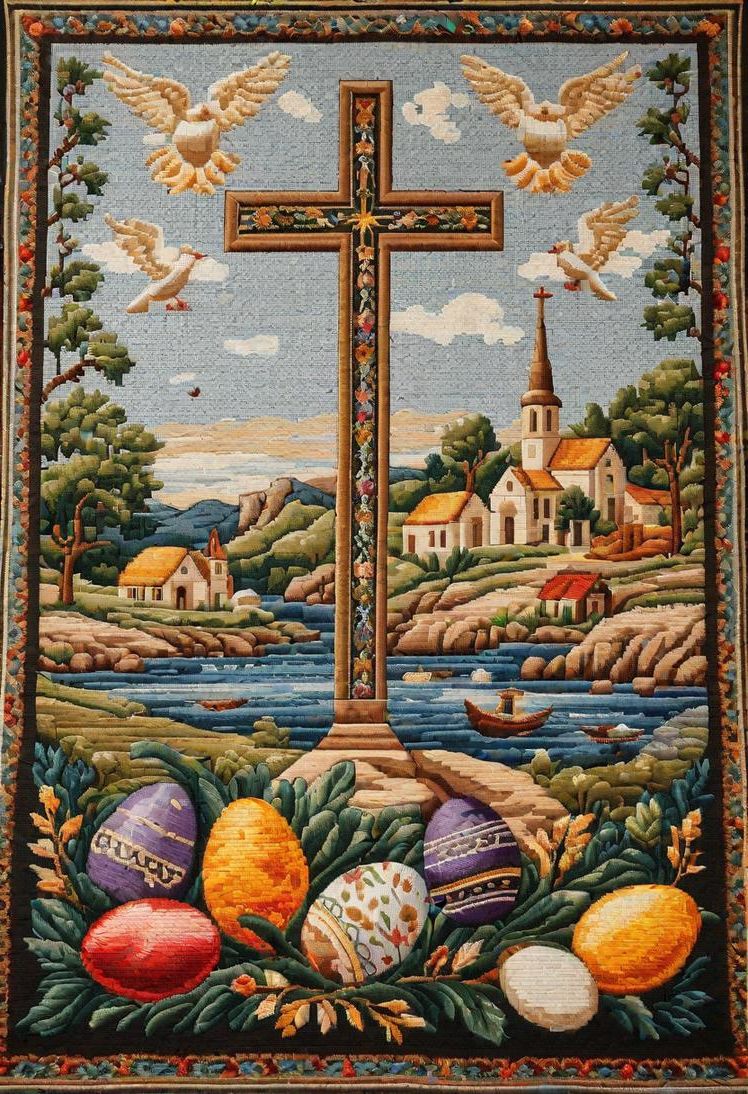 12 Divine Easter Decorations for the Church: Sacred Beauty and Grace 22 12. Cross Stitch Scripture Panels-1
