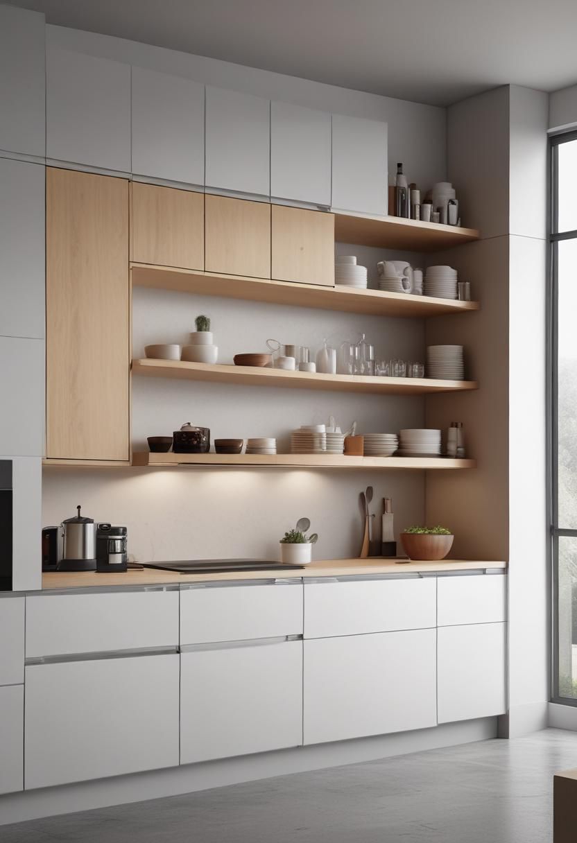 7. Modern Floating Kitchen Cabinets-1