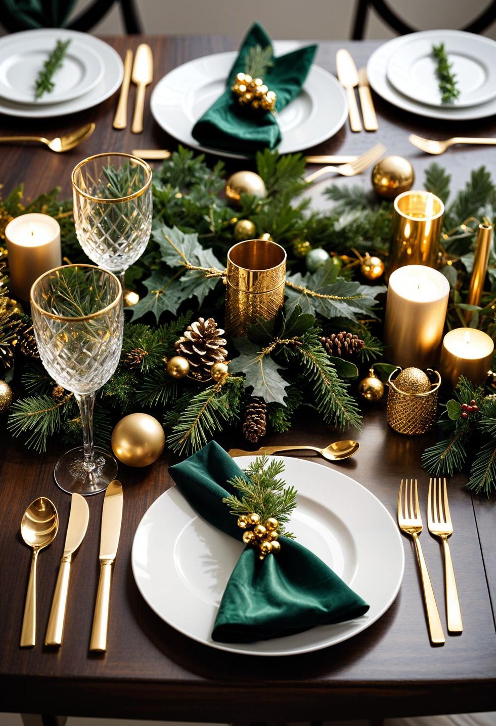 12. Gilded Festive Table Decor Ideas-1