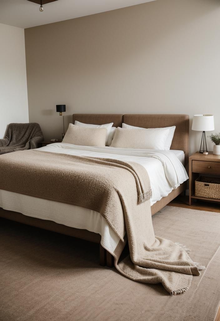 36 Earthy Bedroom Ideas for a Serene Space 43 24. Cozy Throw Blankets for Bedrooms-0