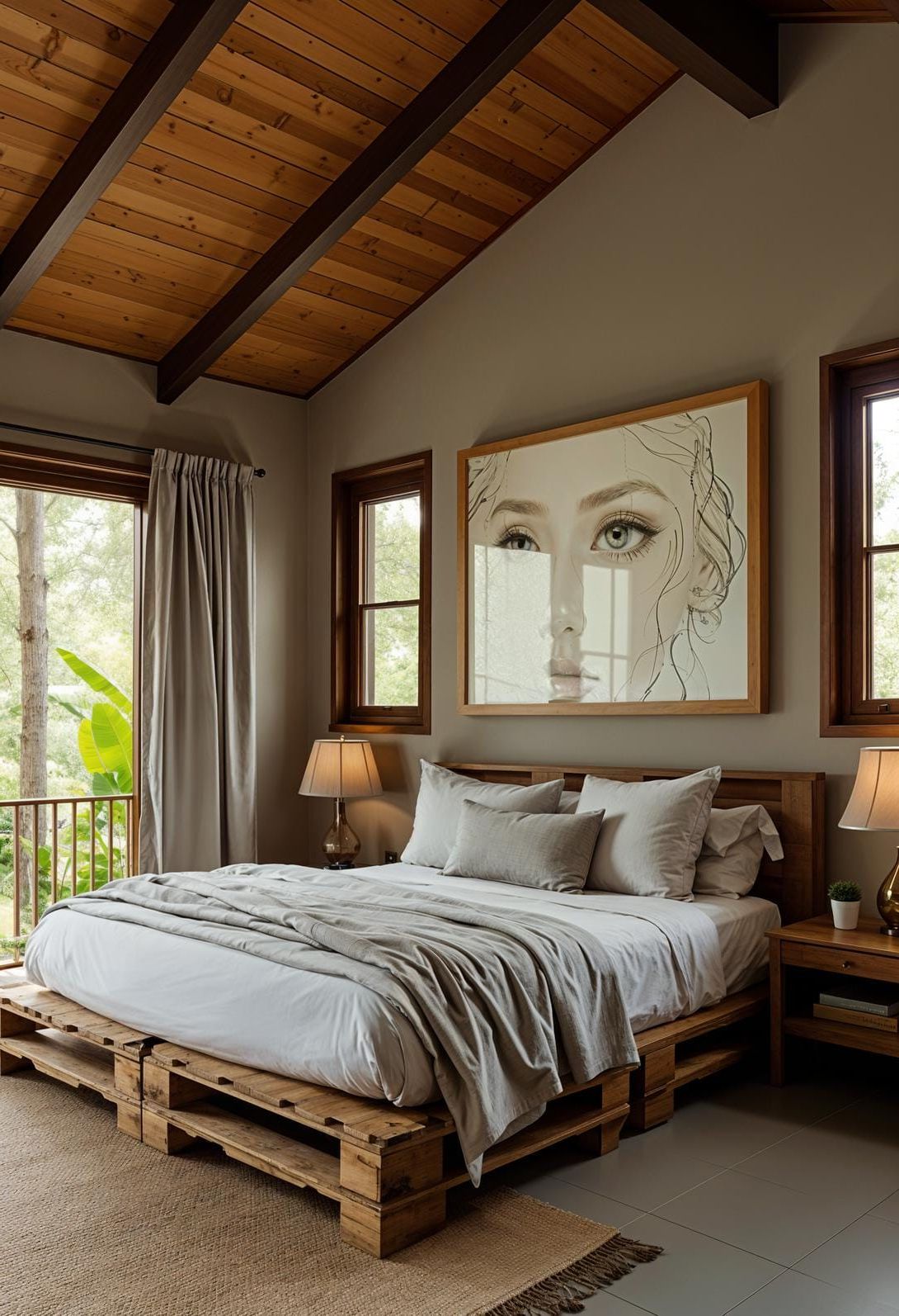 21 New Bedroom Ideas for Your 2025 Refresh 39 13. Low bed frame with upcycled wooden pallets-1