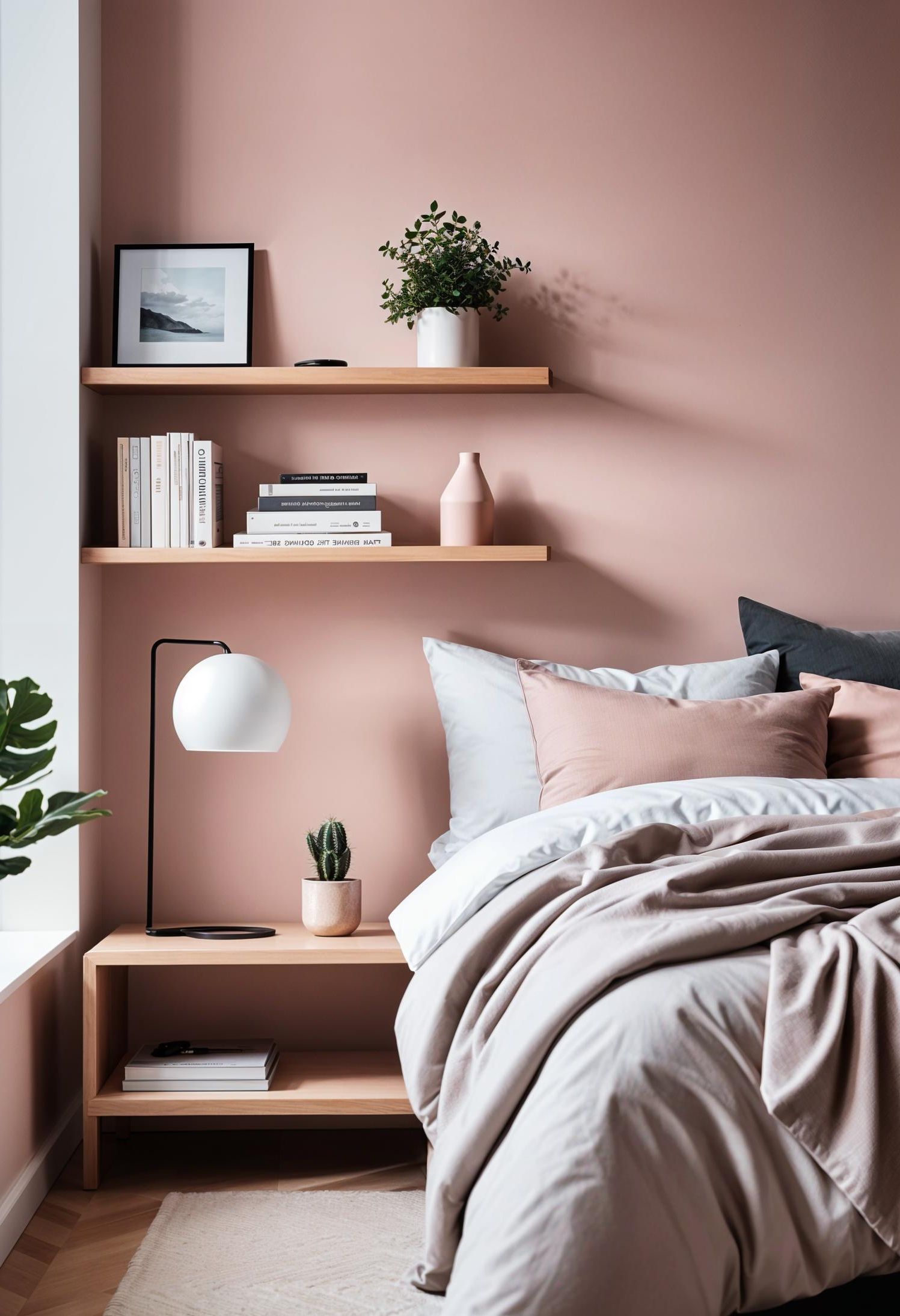 2. Minimalist Pink Accent Wall-0
